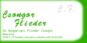 csongor flieder business card